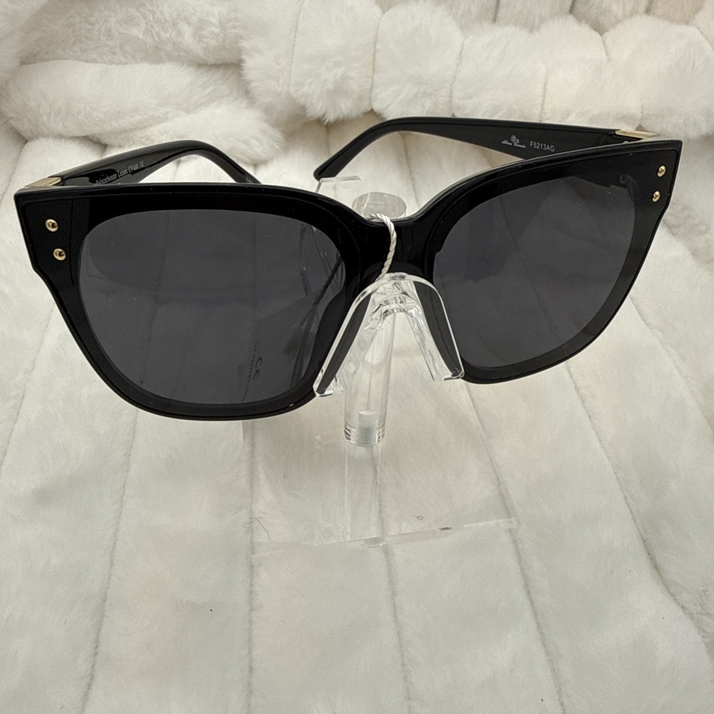 Allure Genesis NWT Sunglasses F5181AG Black/Gold: Oversized Hollywood Glam Femme